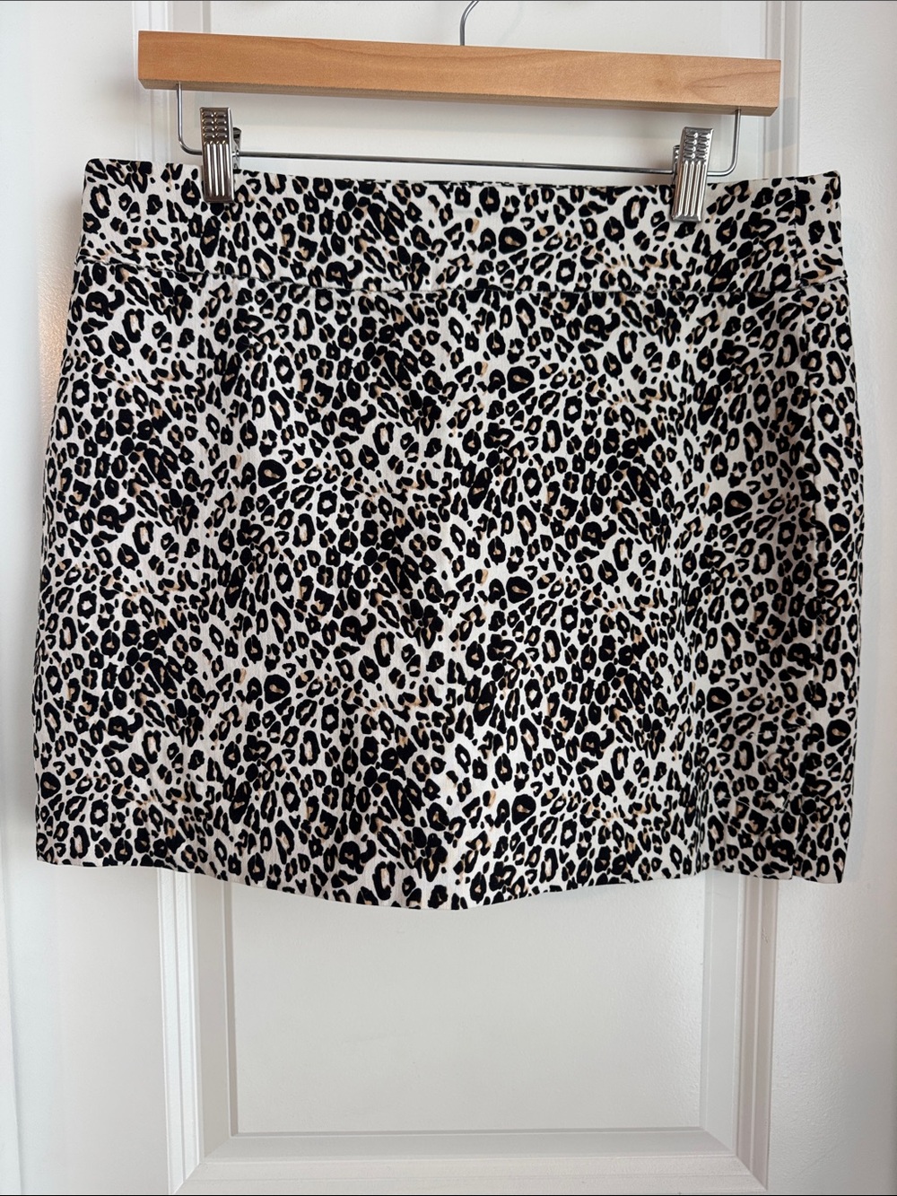 Versona Leopard Print Mini Skirt - Black & Cream Skort Very stretchy Size 14